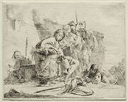 Various Caprices:  Young Man Seated, Leaning Against an Urn