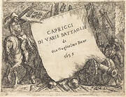 Capricci di varie battaglie (Title Page)