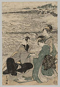 Man and Two Women at the Sea Shore