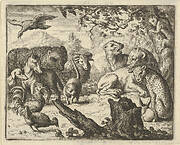 The Lion Announces a Durable Peace to the Animals who Surround Him from Hendrick van Alcmar's Renard The Fox