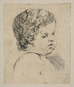 Plate 12: head of a child, from 'The Book for Learning to Draw' (Livre pour apprendre à dessiner)