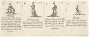 Hecube, Fredegonde, Ieanne Reyne de Naples, and Berthe, from 'The game of queens' (Le jeu des Reines renommées)