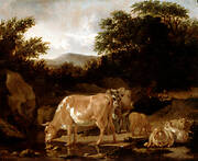 Cows and Sheep in a Wood