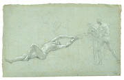 Study for "The Siege of Gibraltar" (Study of Rescued Figure and Two Figures Pulling on an Oar)
