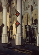 Interior of the New Church at Delft, with the tomb of William the Silent
