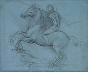 Study for an equestrian monument (recto)
