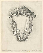 Escutcheon, No 12 from "Raccolta di varii cappriccii et nove inventioni di cartelle et ornamenti"