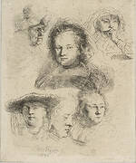 Rembrandt's Wife and Five Other Heads