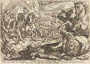 Joshua has the Chariots Burned and Cuts the Legs off His Enemies