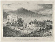 General View of Castle Ruins and of The Village of Saint-Necataire