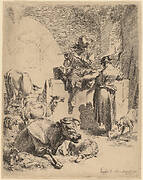 The Shepherd Seated on a Fountain and the Spinner