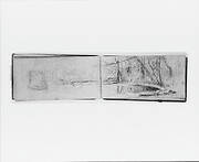 Stony Clove, June 26, 1870; Landscape Composition (verso, from sketchbook)
