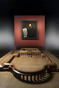 Scale model of Palace Te and portrait of Giulio Romano