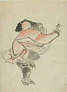 Monkey Performing a Kabuki Dance