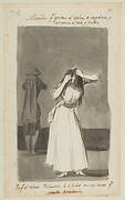 Woman throwing a tantrum and pulling her hair; folio 94 (verso) from the Madrid Album 'B'