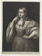 Jonge vrouw met loshangend haar