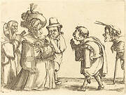 A Lady Greeted by a Dwarf