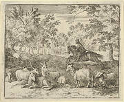 The Shepherd on Horseback Chases the Stag from Hendrick van Alcmar's Renard The Fox