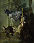 The Bag - a dead Deer, two Falcons and a Heron