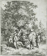 Fiddler and Young Hurdy-Gurdy Player