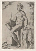 Seated Man Holding a Flute