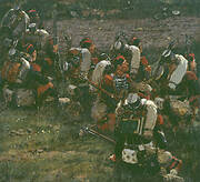 Detachment of Grenadiers of the Imperial Guard, section of the panorama of the Battle of Rezonville, August 16, 1870