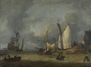 A Storm (Ships in the Harbor in a Stiff Breeze)
