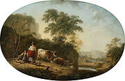 Landscape with Shepherds beside a Stream