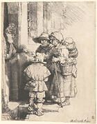 Beggars Receiving Alms at the Door of a House