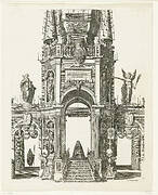 De katafalk opgericht in de Sint Gudula (plaat III onderste helft), 1622