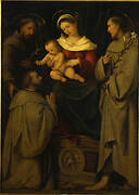 Madonna enthroned with Child and Saints Francis and Anthony from Padova and a donor