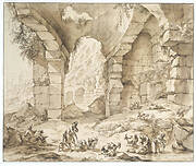 Gezicht op de ruïnes van het Colosseum