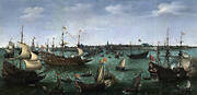 The arrival of Frederik V of the Palantine and Elizabeth Stuart in Flushing on 29 April 1613
