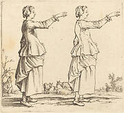 Peasant Woman, in Profile, Facing Right,  with Arm Extended