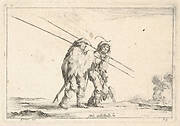 Plate 13: Two pikemen walking towards the right, each with their pikes in their right hands, from 'Various Figures' (Agréable diversité de figures)