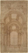 Design for an Elaborate Barrel-Vaulted Chapel.