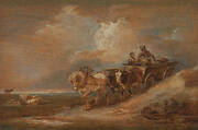 Landscape with Horse and Oxen Cart