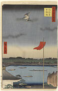 Komakata Hall and Azuma Bridge, No. 62 from One Hundred Famous Views of Edo