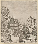 Man on a Small Wooden Bridge