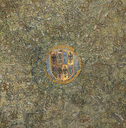 Sala delle Asse, detail of the coat of arms in the center of the vault