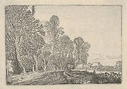 The Road at the Edge of the Forest, from Verscheyden Landtschapjes (Various Landscapes), Plate 4