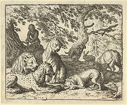 Renard Falsely Accuses His Father of Conspiring Against the Lion from Hendrick van Alcmar's Renard The Fox