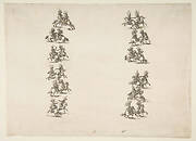 Twenty-four Cavaliers Fighting in Two Columns